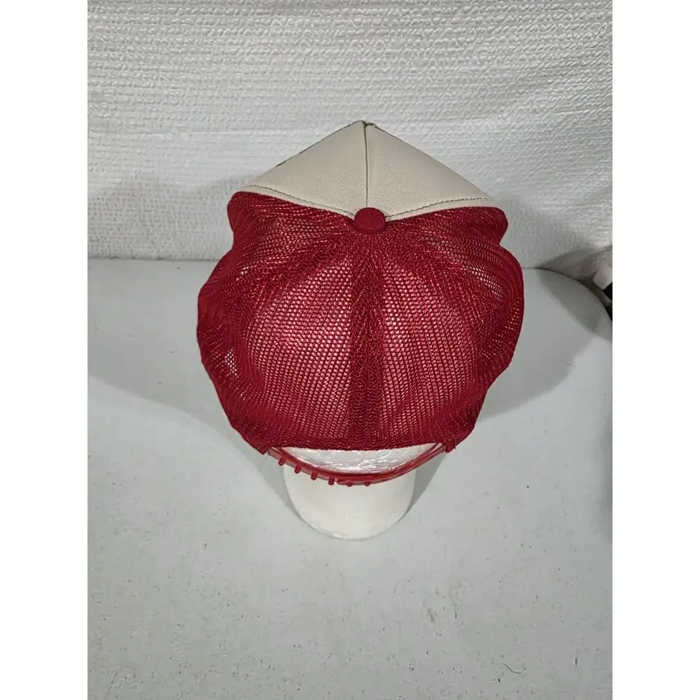 Vtg Barnum Bailey Ringling Brothers White And Red Trucker Hat Circus Tiger Cap